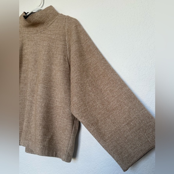 Madewell mini brown and cream chevron print mock neck sweater tunic size small - Picture 6 of 10